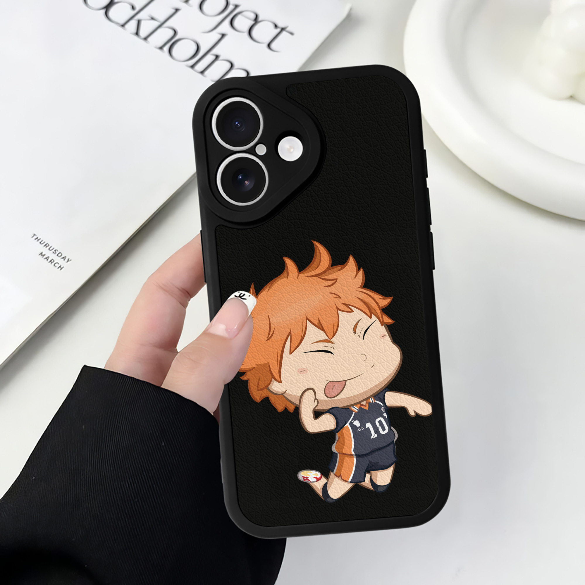 （画像用） ハイキュー!! Haikyu!! 【iPhone 16シリーズ対応】シリコンスマホケース（レザー調） 材質：シリコン